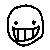 eerie grinning face